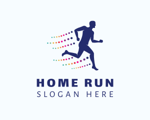 Sports Runner Man logo design