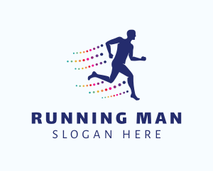 Sports Runner Man logo design