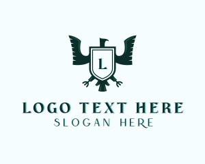 University - Eagle Hawke Falcon Crest logo design