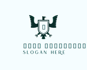 Heraldry - Eagle Hawke Falcon Crest logo design