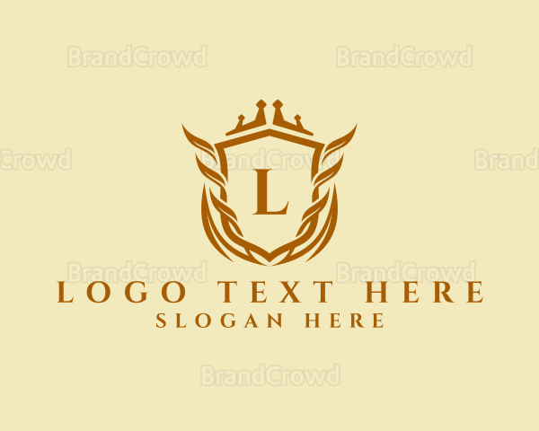 Luxurious Crown Shield Lawyer Logo