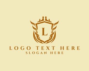 Expensive - Luxurious Crown Shield Lawyer logo design