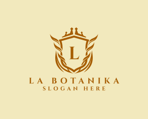 Luxurious Crown Shield Lawyer logo design
