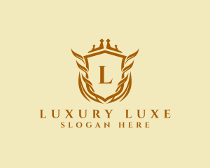 Luxurious Crown Shield Lawyer logo design