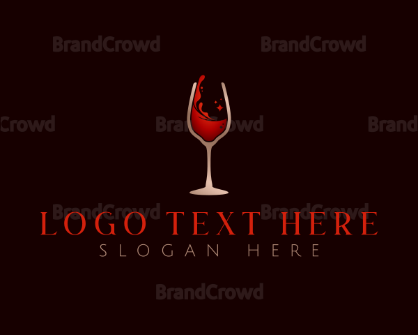 Wine Glass Drink Logo