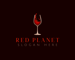 Wine Glass Drink logo design