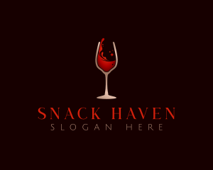 Wine Glass Drink logo design