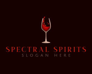 Wine Glass Drink logo design