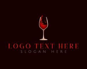 Sparkling - Wine Glass Drink logo design