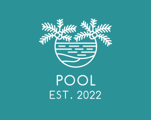 Palm Tree - Beach Resort Seaside logo design