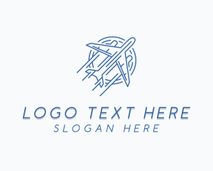 Logistics - Airplane Flight Pilot logo design