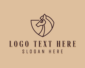 Horse - Luxury Horse Shield logo design