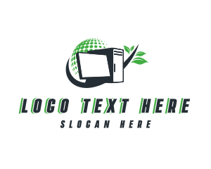 Tech - Eco Global Monitor logo design