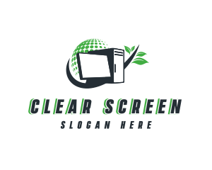 Screen - Eco Global Monitor logo design