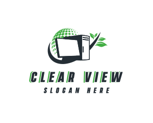 Screen - Eco Global Monitor logo design
