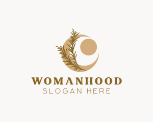 Rustic Moon Leaf Logo