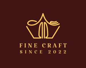 Royal Utensil Crown Dining logo design