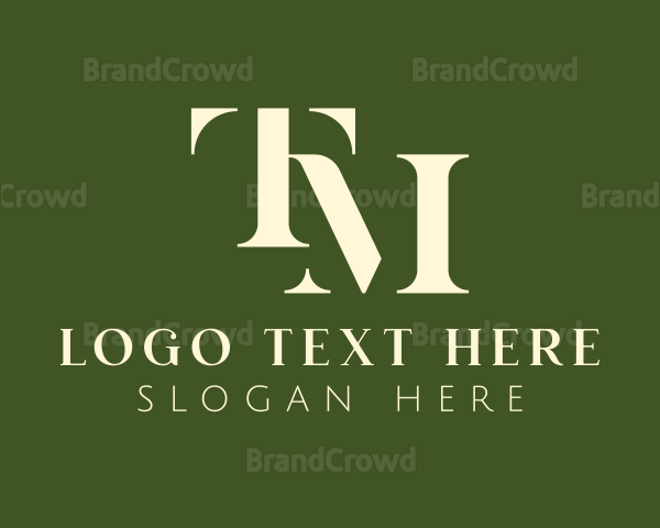 Gardening Monogram Letter TM Logo