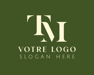Tree Planting - Gardening Monogram Letter TM logo design