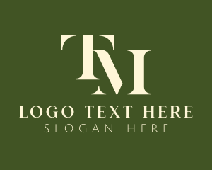 Plant Nursery - Gardening Monogram Letter TM logo design