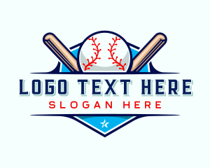 Softball - Baseball Tournament League logo design