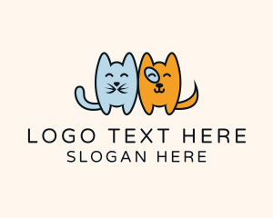 Twin - Twin Dog Cat Pet logo design