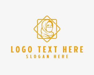 Traditional - Female Muslim Hijab logo design