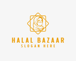 Muslim - Female Muslim Hijab logo design