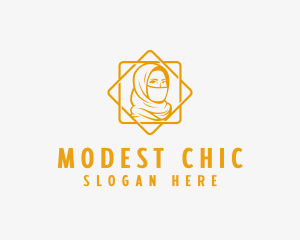 Female Muslim Hijab  logo design