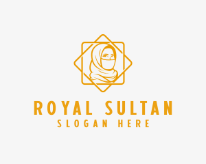 Sultan - Female Muslim Hijab logo design