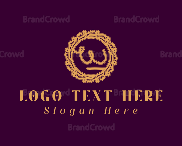 Baroque Decor Letter W Logo