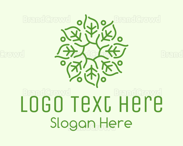 Christmas Leaf Ornament Logo