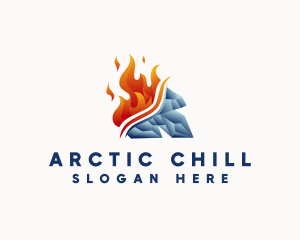 Ice - Fire Ice Energy logo design