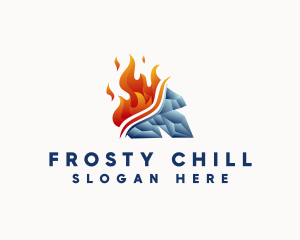 Ice - Fire Ice Energy logo design