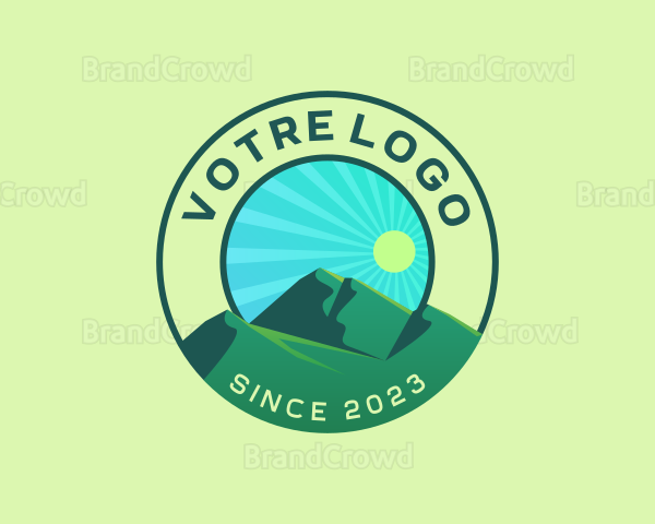 Outdoor Mountain Hiking Logo