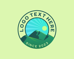 Nature - Outdoor Mountain Hiking logo design