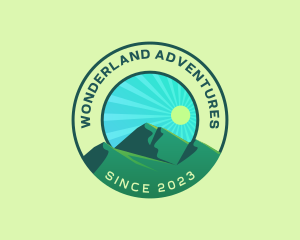 Outdoor Mountain Hiking logo design