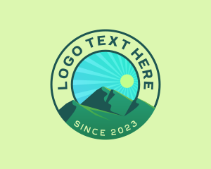 Outdoor Mountain Hiking Logo