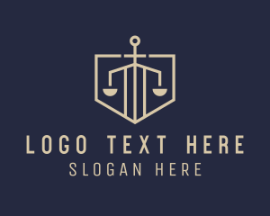 Court House - Sword Scale Legal Shield logo design