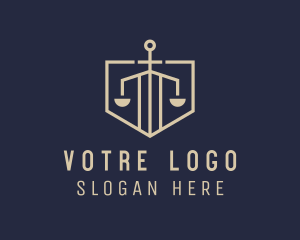 Sword Scale Legal Shield logo design