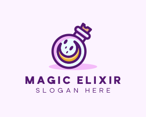 Potion - Moon Potion Flask logo design