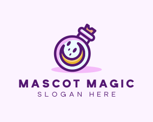 Moon Potion Flask logo design