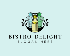 Seasoning Flask Bottle logo design