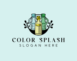 Seasoning Flask Bottle logo design