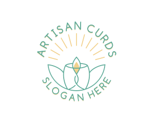 Candle Lotus Spa logo design