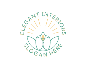 Candle Lotus Spa logo design