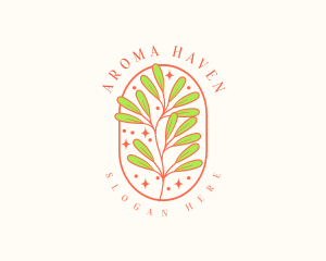 Elegant Botanical Leaf logo design