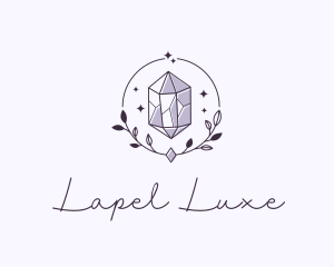 Luxe Wreath Gemstone logo design