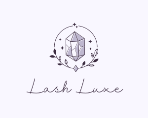 Luxe Wreath Gemstone logo design