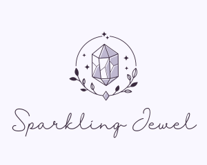 Luxe Wreath Gemstone logo design